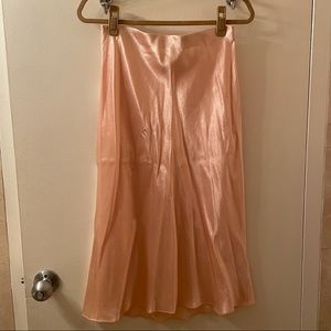 Vince light pink satin slip skirt M